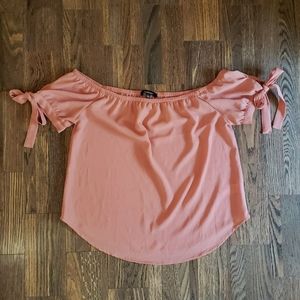 Pink off the shoulder top